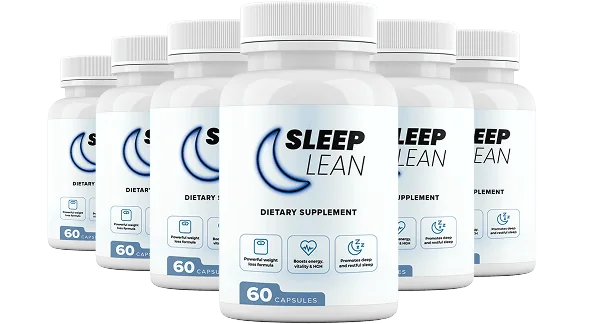 SleepLean 6 bottle group supplement for deep sleep and natural fat burning